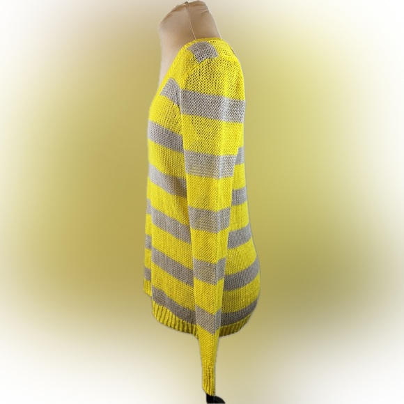 J. Crew Yellow Beige Striped Sweater - Picture 2 of 8
